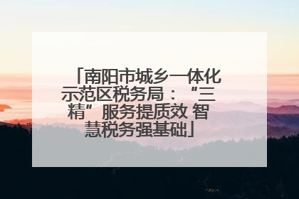 南阳市城乡一体化示范区税务局：“三精”服务提质效 智慧税务强基础
