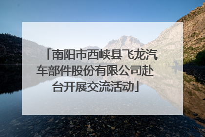 南阳市西峡县飞龙汽车部件股份有限公司赴台开展交流活动
