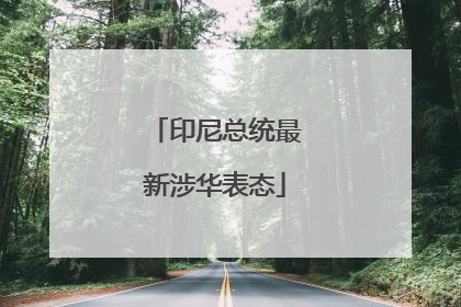 印尼总统最新涉华表态