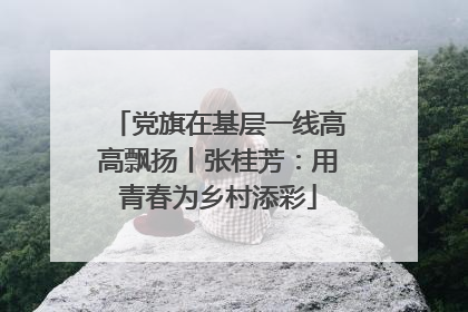 党旗在基层一线高高飘扬丨张桂芳：用青春为乡村添彩