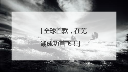 全球首款，在芜湖成功首飞！