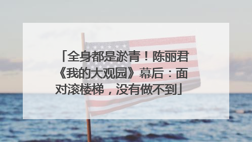 全身都是淤青！陈丽君《我的大观园》幕后：面对滚楼梯，没有做不到