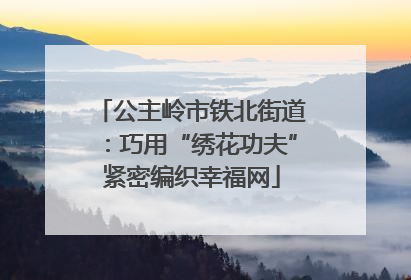 公主岭市铁北街道：巧用“绣花功夫”紧密编织幸福网