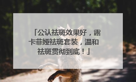 公认祛斑效果好，露卡菲娅祛斑套装，温和祛斑贯彻到底！