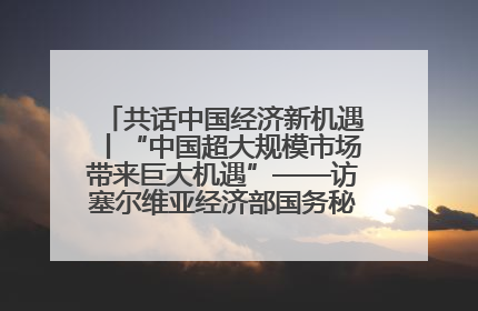 共话中国经济新机遇丨“中国超大规模市场带来巨大机遇”——访塞尔维亚经济部国务秘书尼科利奇