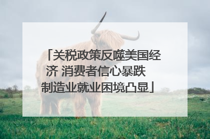 关税政策反噬美国经济 消费者信心暴跌 制造业就业困境凸显