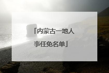 内蒙古一地人事任免名单