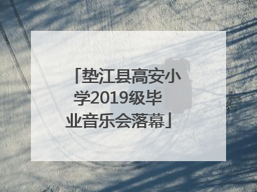垫江县高安小学2019级毕业音乐会落幕