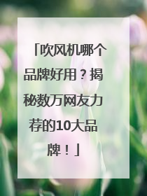 吹风机哪个品牌好用？揭秘数万网友力荐的10大品牌！