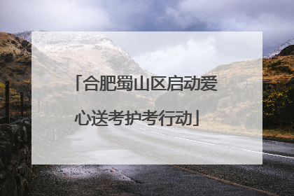 合肥蜀山区启动爱心送考护考行动