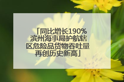 同比增长190% 滨州海事局护航辖区危险品货物吞吐量再创历史新高