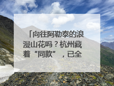 向往阿勒泰的浪漫山花吗？杭州藏着“同款”，已全面进入盛花期