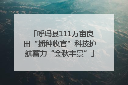 呼玛县111万亩良田“播种收官”科技护航蓄力“金秋丰景”