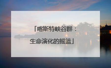 喀斯特峡谷群：生命演化的摇篮
