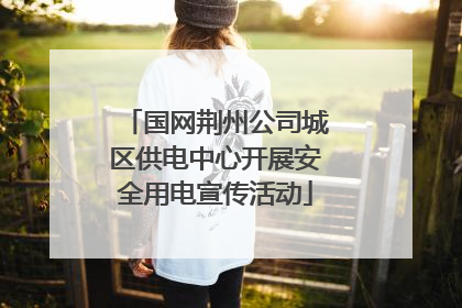 国网荆州公司城区供电中心开展安全用电宣传活动