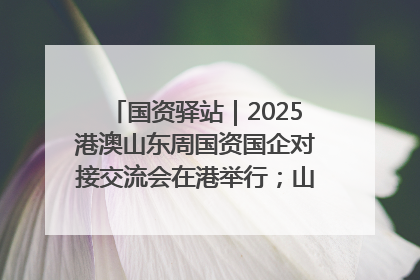 国资驿站｜2025港澳山东周国资国企对接交流会在港举行；山东黄金成功在境外发行3亿美元绿色债券