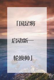 国足将启动新一轮换帅