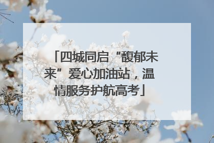四城同启“馥郁未来”爱心加油站，温情服务护航高考