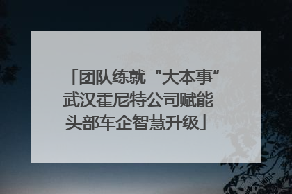 团队练就“大本事” 武汉霍尼特公司赋能头部车企智慧升级