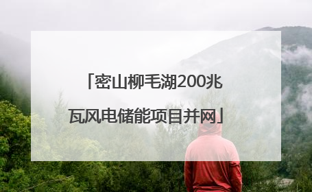 密山柳毛湖200兆瓦风电储能项目并网