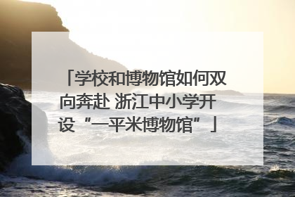 学校和博物馆如何双向奔赴 浙江中小学开设“一平米博物馆”
