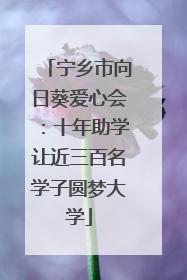 宁乡市向日葵爱心会：十年助学让近三百名学子圆梦大学