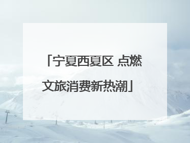 宁夏西夏区 点燃文旅消费新热潮