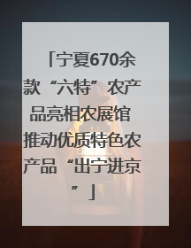 宁夏670余款“六特”农产品亮相农展馆 推动优质特色农产品“出宁进京”