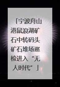 宁波舟山港鼠浪湖矿石中转码头矿石堆场巡检进入“无人时代”