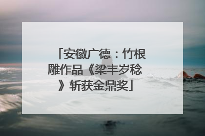 安徽广德：竹根雕作品《梁丰岁稔》斩获金鼎奖