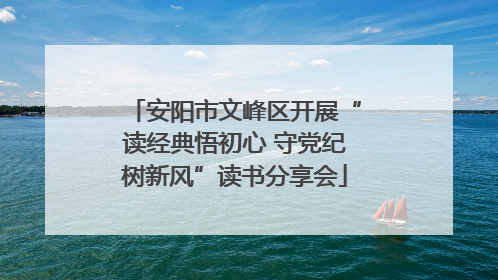 安阳市文峰区开展“读经典悟初心 守党纪树新风”读书分享会