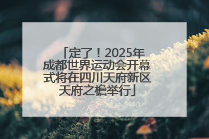 定了！2025年成都世界运动会开幕式将在四川天府新区天府之檐举行