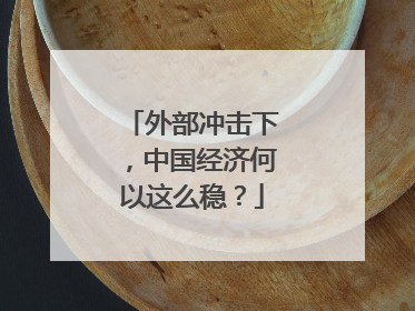 外部冲击下，中国经济何以这么稳？