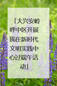 大兴安岭呼中区开展我在新时代文明实践中心过端午活动