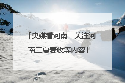 央媒看河南｜关注河南三夏麦收等内容