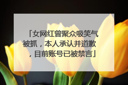 女网红曾聚众吸笑气被抓，本人承认并道歉，目前账号已被禁言