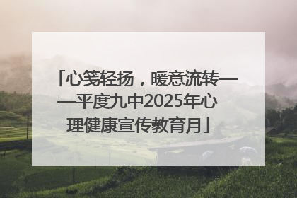 心笺轻扬，暖意流转——平度九中2025年心理健康宣传教育月