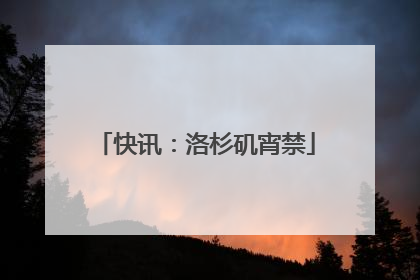 快讯：洛杉矶宵禁