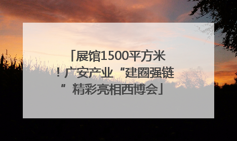 展馆1500平方米！广安产业“建圈强链”精彩亮相西博会