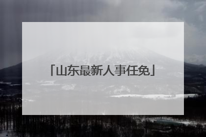 山东最新人事任免