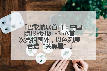 巴黎航展首日：中国隐形战机歼-35A首次亮相国外，以色列展台遭“关黑屋”