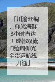 川渝丝绸、仰光海鲜3小时直达！成都双流⇌缅甸仰光全货运航线开通