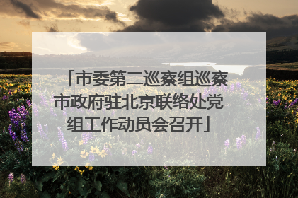 市委第二巡察组巡察市政府驻北京联络处党组工作动员会召开