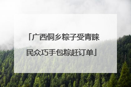 广西侗乡粽子受青睐 民众巧手包粽赶订单
