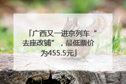 广西又一进京列车“去座改铺”，最低票价为455.5元
