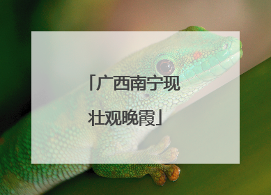 广西南宁现壮观晚霞