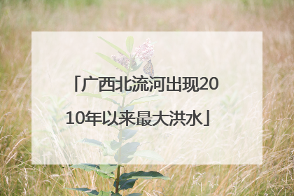 广西北流河出现2010年以来最大洪水