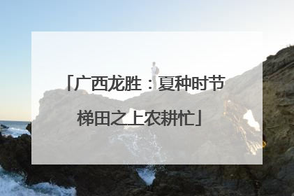 广西龙胜：夏种时节 梯田之上农耕忙