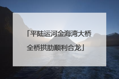 平陆运河金海湾大桥全桥拱肋顺利合龙