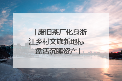 废旧茶厂化身浙江乡村文旅新地标 盘活沉睡资产